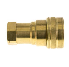 Brass DN 40 Hydraulic Coupling Socket 1 1/4 inch Female NPT Threads ISO 7241-1 B D 44.5mm
