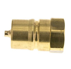 Brass DN 40 Hydraulic Coupling Plug 1 1/4 inch Female NPT Threads ISO 7241-1 B D 44.5mm