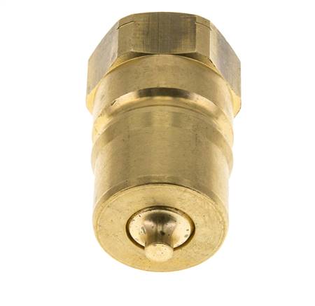 Brass DN 25 Hydraulic Coupling Plug 1 inch Female NPT Threads ISO 7241-1 B D 37.8mm