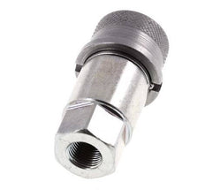 Steel DN 4 Flat Face Hydraulic Socket G 1/8 inch Female Threads D 13.5mm