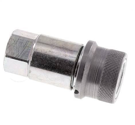 Steel DN 4 Flat Face Hydraulic Socket G 1/8 inch Female Threads D 13.5mm