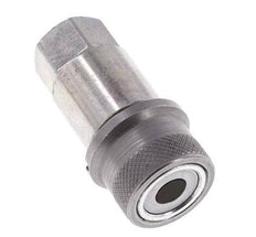 Steel DN 4 Flat Face Hydraulic Socket G 1/8 inch Female Threads D 13.5mm