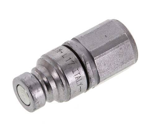 Steel DN 6.3 Flat Face Hydraulic Plug G 1/4 inch Female Threads ISO 16028 D 16.2mm