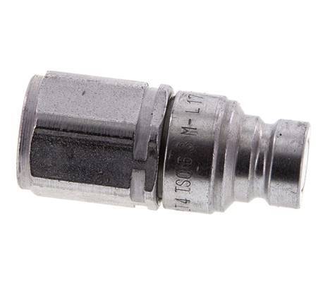 Steel DN 6.3 Flat Face Hydraulic Plug G 1/4 inch Female Threads ISO 16028 D 16.2mm