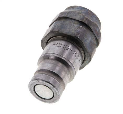 Steel DN 10 Flat Face Hydraulic Plug G 3/8 inch Female Threads ISO 16028 D 19.7mm