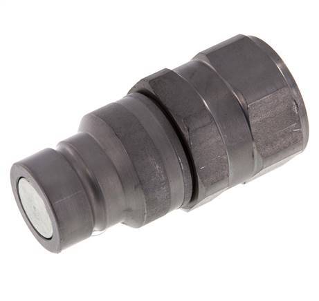 Steel DN 19 Flat Face Hydraulic Plug G 1 inch Female Threads ISO 16028 D 30mm