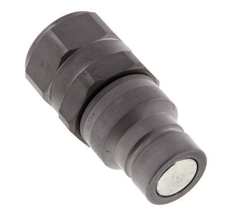 Steel DN 19 Flat Face Hydraulic Plug G 1 inch Female Threads ISO 16028 D 30mm