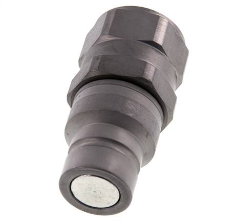 Steel DN 19 Flat Face Hydraulic Plug G 1 inch Female Threads ISO 16028 D 30mm