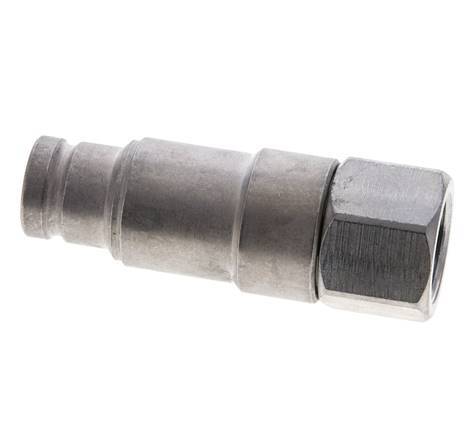 Steel DN 10 Flat Face Hydraulic Plug G 1/2 inch Female Threads ISO 16028 CEJN Pressure Eliminator D 19.7mm