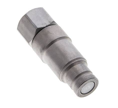 Steel DN 10 Flat Face Hydraulic Plug G 1/2 inch Female Threads ISO 16028 CEJN Pressure Eliminator D 19.7mm
