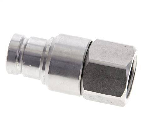 Stainless Steel DN 10 Flat Face Hydraulic Plug G 1/2 inch Female Threads ISO 16028 CEJN D 19.7mm