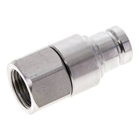 Stainless Steel DN 10 Flat Face Hydraulic Plug G 1/2 inch Female Threads ISO 16028 CEJN D 19.7mm