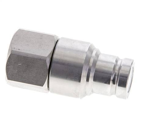 Stainless Steel DN 10 Flat Face Hydraulic Plug G 1/2 inch Female Threads ISO 16028 CEJN D 19.7mm