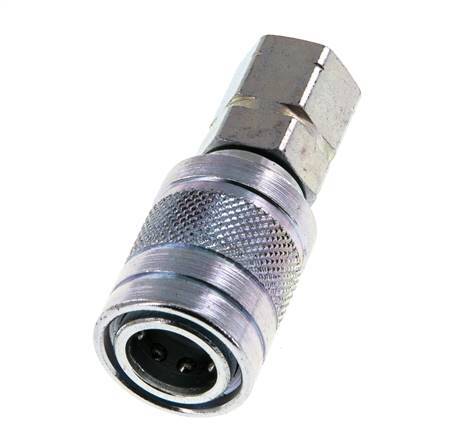 Steel DN 6.3 Hydraulic Coupling Socket G 1/4 inch Female Threads ISO 7241-1 A D 12mm