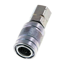 Steel DN 6.3 Hydraulic Coupling Socket G 1/4 inch Female Threads ISO 7241-1 A D 12mm