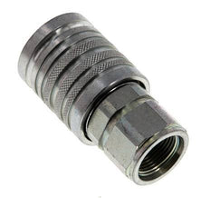 Steel DN 12.5 Hydraulic Coupling Socket M22x1.5 Female Threads ISO 7241-1 A D 20.5mm