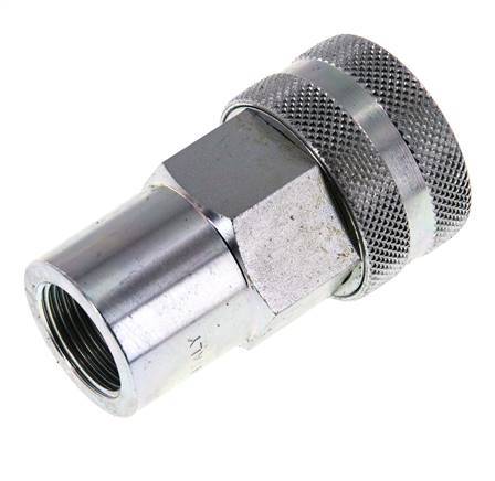 Steel DN 20 Hydraulic Coupling Socket G 3/4 inch Female Threads ISO 7241-1 A D 29.1mm