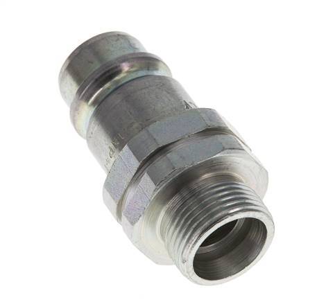 Steel DN 12.5 Hydraulic Coupling Plug 8 mm L Compression Ring ISO 7241-1 A/8434-1 D 20.5mm