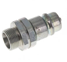 Steel DN 12.5 Hydraulic Coupling Plug 8 mm L Compression Ring ISO 7241-1 A/8434-1 D 20.5mm