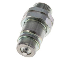Steel DN 12.5 Hydraulic Coupling Plug 8 mm L Compression Ring ISO 7241-1 A/8434-1 D 20.5mm
