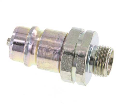 Steel DN 12.5 Hydraulic Coupling Plug 12 mm L Compression Ring ISO 7241-1 A/8434-1 D 20.5mm