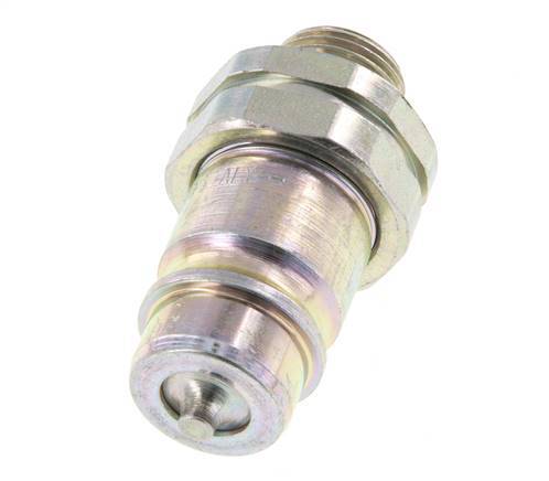 Steel DN 12.5 Hydraulic Coupling Plug 12 mm L Compression Ring ISO 7241-1 A/8434-1 D 20.5mm