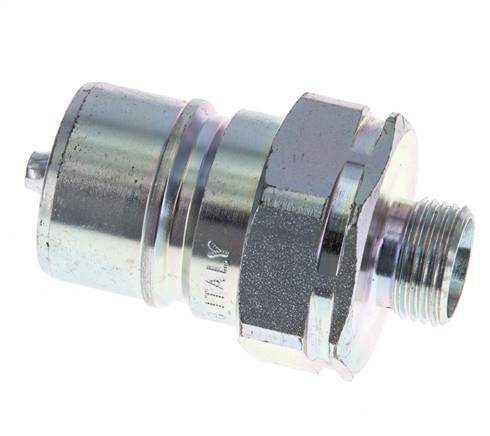 Steel DN 20 Hydraulic Coupling Plug 12 mm L Compression Ring ISO 7241-1 A/8434-1 D 29.1mm