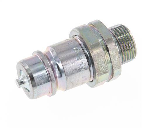 Steel DN 12.5 Hydraulic Coupling Plug 12 mm S Compression Ring ISO 7241-1 A/8434-1 D 20.5mm