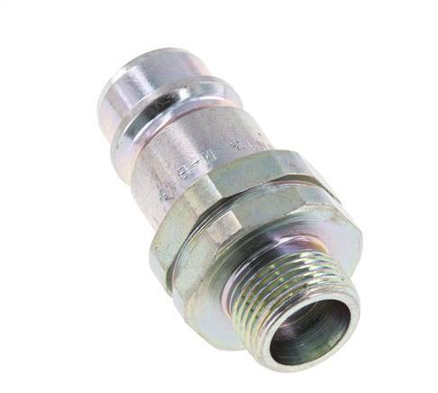 Steel DN 12.5 Hydraulic Coupling Plug 12 mm S Compression Ring ISO 7241-1 A/8434-1 D 20.5mm
