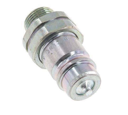 Steel DN 12.5 Hydraulic Coupling Plug 12 mm S Compression Ring ISO 7241-1 A/8434-1 D 20.5mm