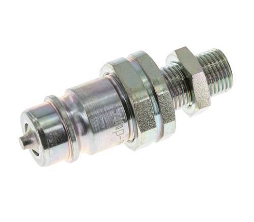 Steel DN 12.5 Hydraulic Coupling Plug 10 mm L Compression Ring Bulkhead ISO 7241-1 A/8434-1 D 20.5mm