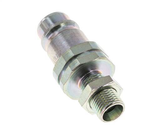 Steel DN 12.5 Hydraulic Coupling Plug 10 mm L Compression Ring Bulkhead ISO 7241-1 A/8434-1 D 20.5mm