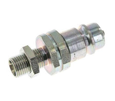 Steel DN 12.5 Hydraulic Coupling Plug 10 mm L Compression Ring Bulkhead ISO 7241-1 A/8434-1 D 20.5mm