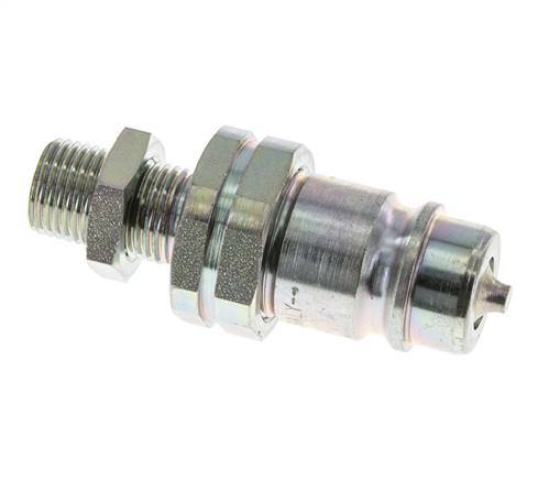 Steel DN 12.5 Hydraulic Coupling Plug 10 mm L Compression Ring Bulkhead ISO 7241-1 A/8434-1 D 20.5mm