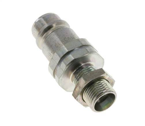Steel DN 12.5 Hydraulic Coupling Plug 12 mm L Compression Ring Bulkhead ISO 7241-1 A/8434-1 D 20.5mm