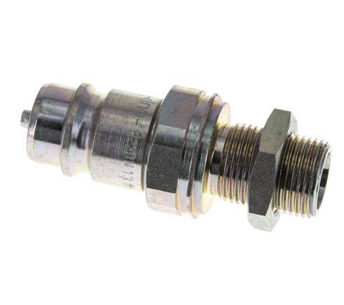 Steel DN 12.5 Hydraulic Coupling Plug 12 mm S Compression Ring Bulkhead ISO 7241-1 A/8434-1 D 20.5mm