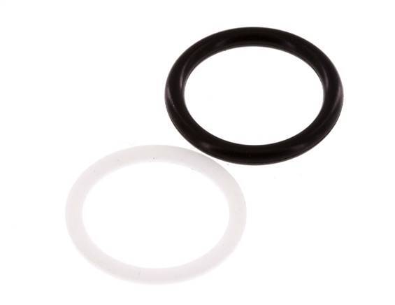 PTFE/NBR Seals Set for ISO 7241-1 A Hydraulic Coupling (17.3 mm and 31 mm) [5 Pieces]