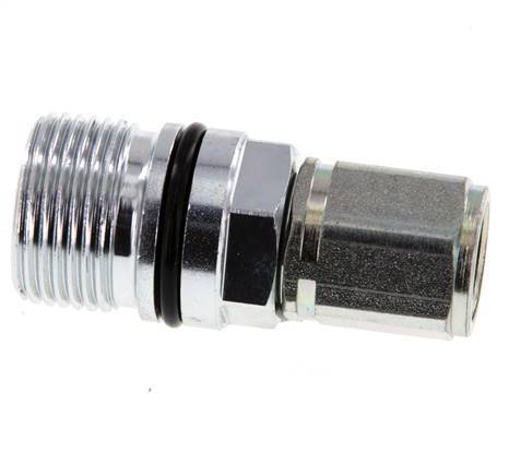 Steel DN 10 Hydraulic Coupling Socket G 3/8 inch Female Threads ISO 14541 D M28 x 2