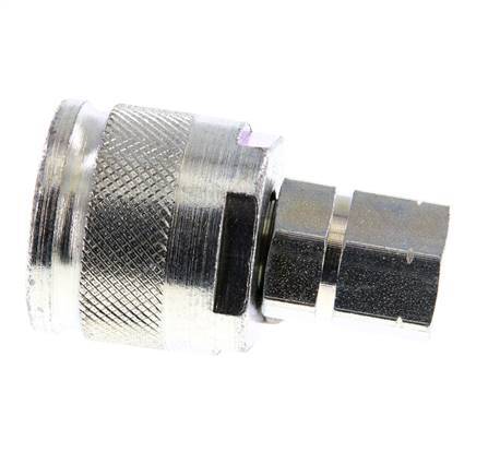 Steel DN 6.3 Hydraulic Coupling Plug G 1/4 inch Female Threads ISO 14541 D M24 x 2