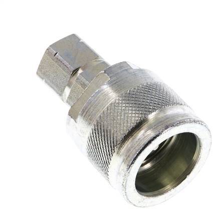 Steel DN 6.3 Hydraulic Coupling Plug G 1/4 inch Female Threads ISO 14541 D M24 x 2