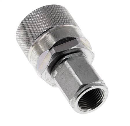 Steel DN 10 Hydraulic Coupling Plug G 3/8 inch Female Threads ISO 14541 D M28 x 2