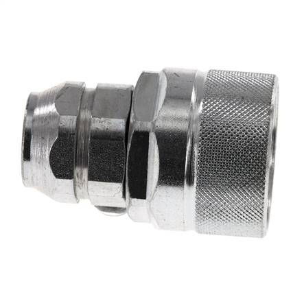 Steel DN 12.5 Hydraulic Coupling Plug M18x1.5 Female Threads ISO 14541 D M36 x 2