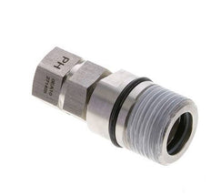 Stainless Steel DN 10 Hydraulic Coupling Socket G 3/8 inch Female Threads ISO 14541 D M28 x 2