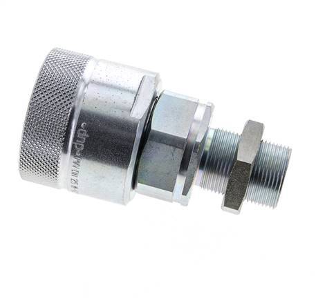 Steel DN 25 Hydraulic Coupling Plug 18 mm L Compression Ring Bulkhead ISO 8434-1 D M48 x 3