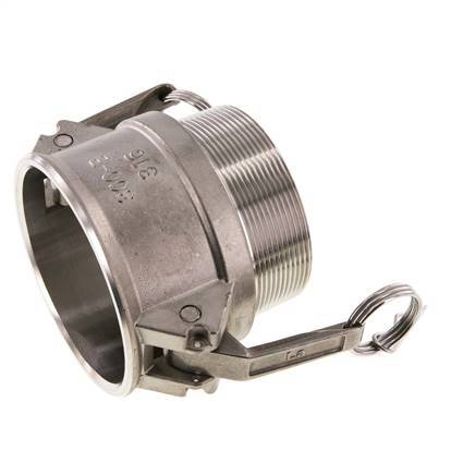 Camlock DN 75 (3'') Stainless Steel Coupling R 3'' Male Thread Type B MIL-C-27487