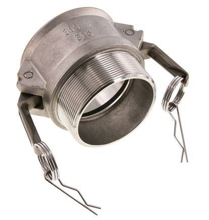 Camlock DN 75 (3'') Stainless Steel Coupling R 3'' Male Thread Type B MIL-C-27487