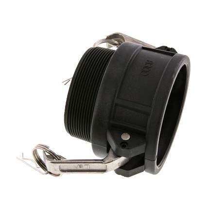 Camlock DN 75 (3'') Polypropylene Coupling R 3'' Male Thread Type B MIL-C-27487