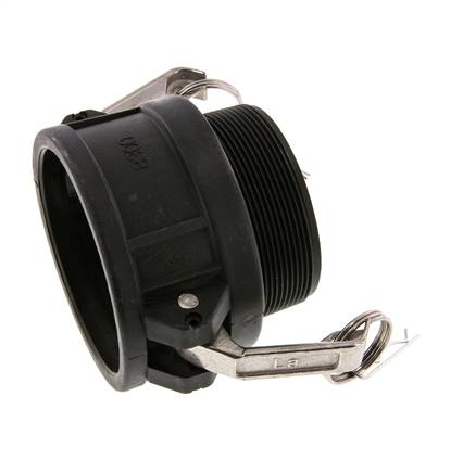 Camlock DN 75 (3'') Polypropylene Coupling R 3'' Male Thread Type B MIL-C-27487