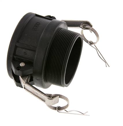Camlock DN 75 (3'') Polypropylene Coupling R 3'' Male Thread Type B MIL-C-27487