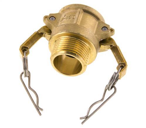 Camlock DN 25 (1'') Brass Coupling R 1'' Male Thread Type B MIL-C-27487